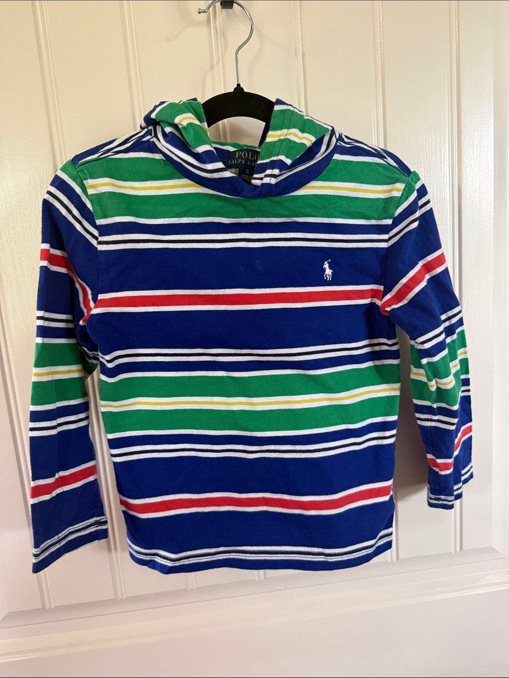 Striped Cotton Jersey Hooded Tee